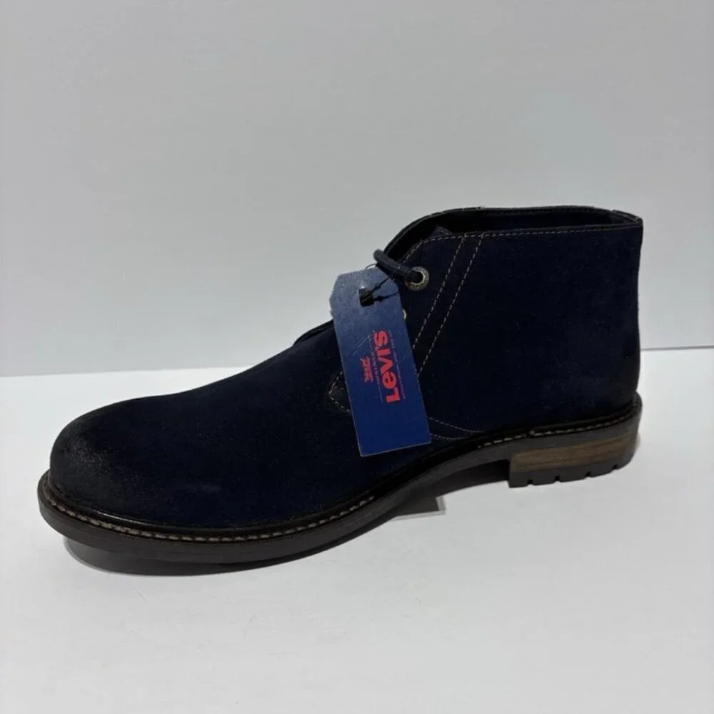 Levi’s Men’s Cambridge Navy Suede Boots, Size 9.5 M